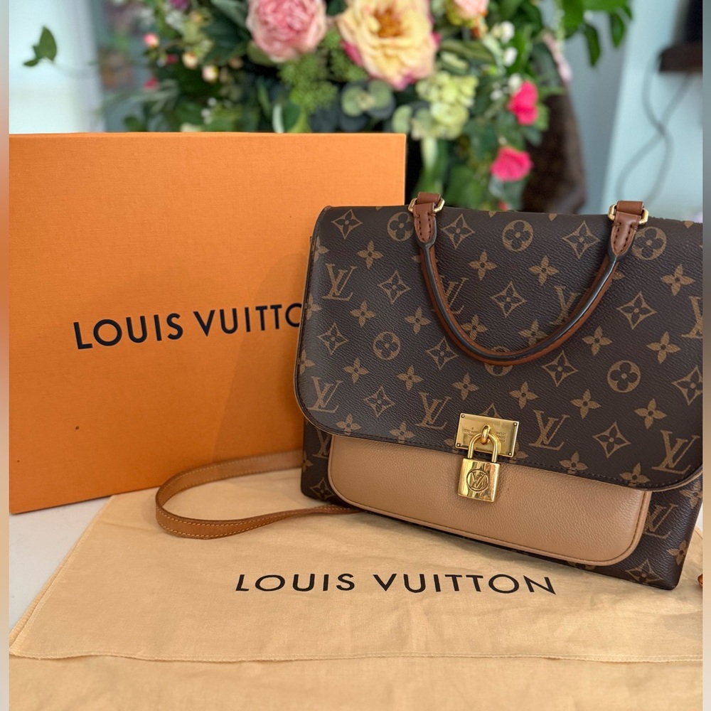 Louis Vuitton Monogram Marignan w/Dust Bag, Box & Added LV Crossbody Strap EUC